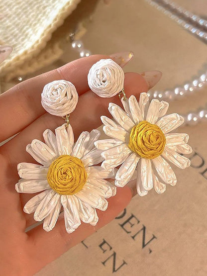Floral Shaped Drop Earrings