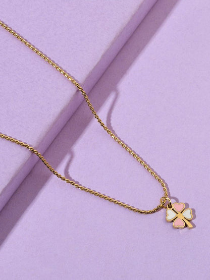 SALTY Clover & Self Love - Pendant Chain & Chain Ring Jewellery Set
