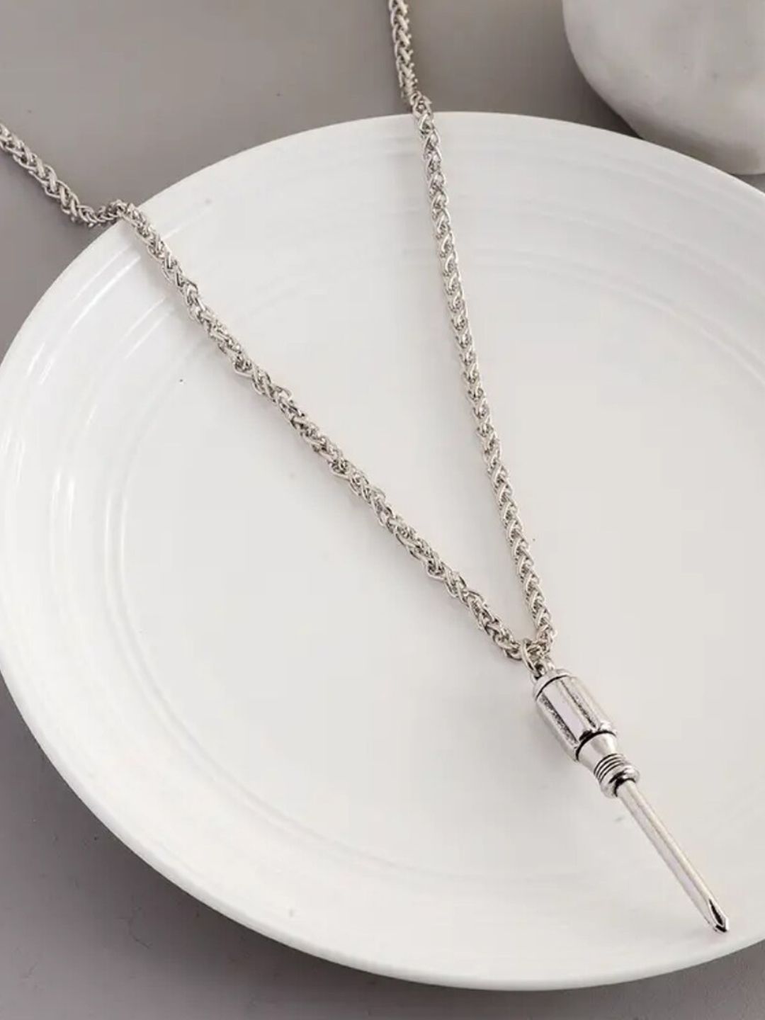 SALTY Men Silver-Plated Minimal Chain