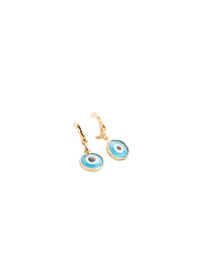 SALTY Brim Wind Evil Eye Contemporary Hoop Earrings