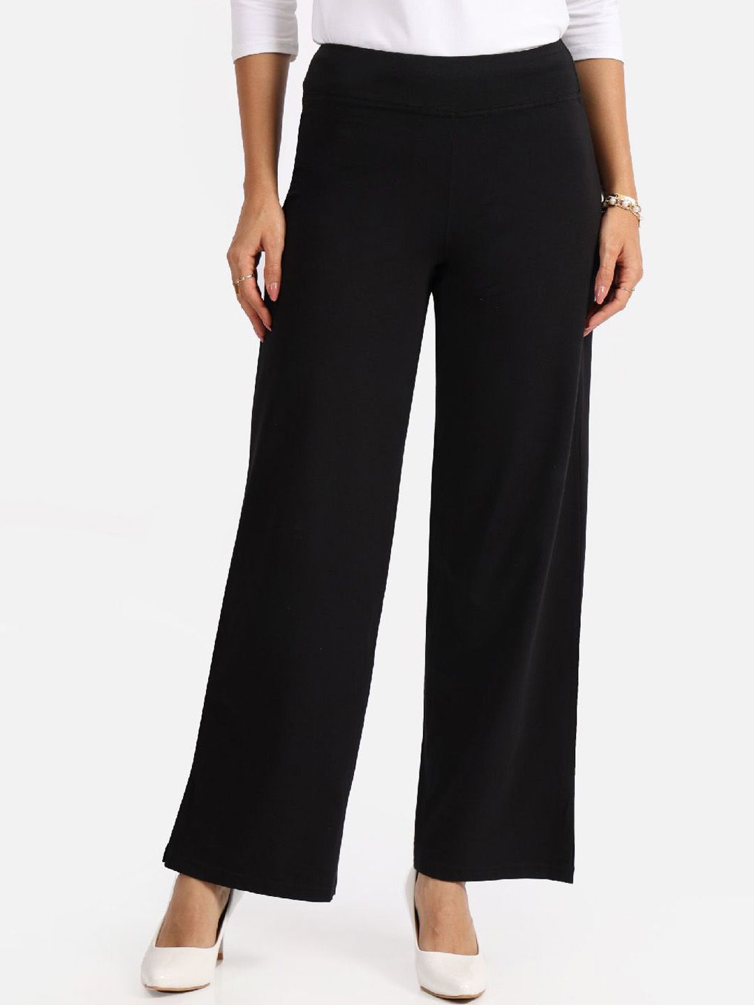 Women Loose Fit High-Rise Trousers