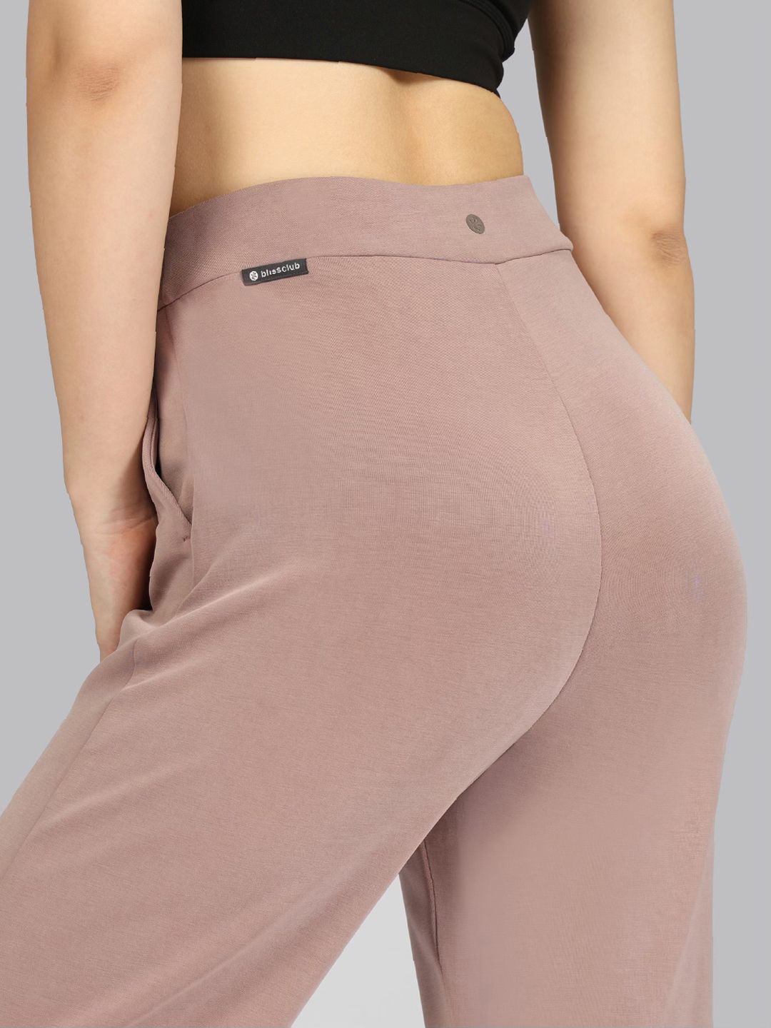 Women High-Rise Bare Butter Straight Fit Regular Pants