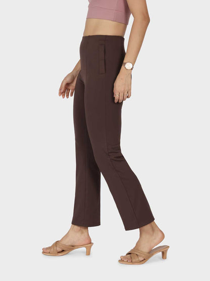 Women Ultimate Straight Fit High-Rise Pleated Trouser Tall Variant