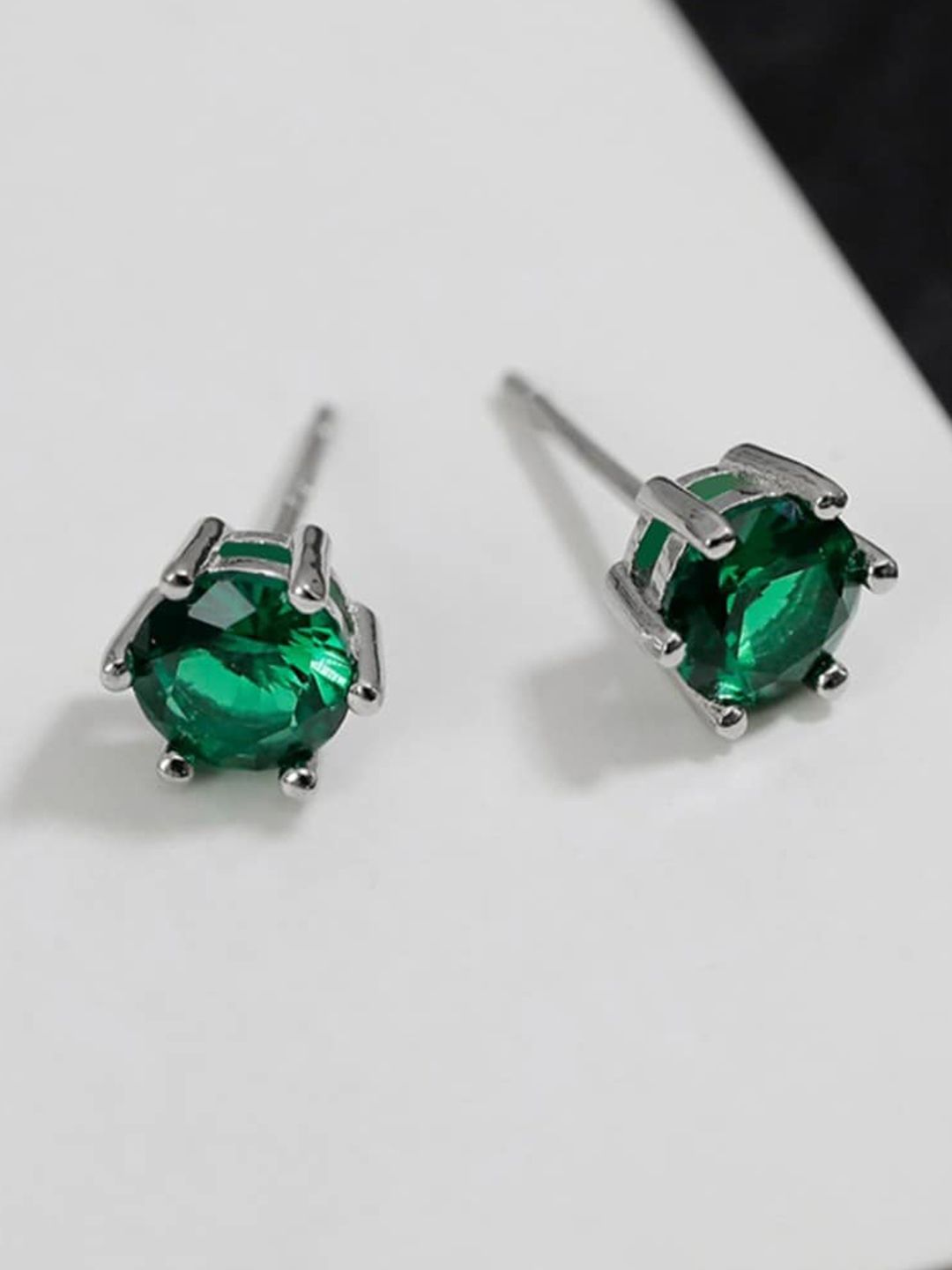 SALTY Stainless Steel Artificial Stones Studded Studs Earrings