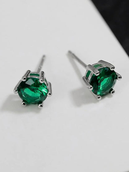 SALTY Stainless Steel Artificial Stones Studded Studs Earrings