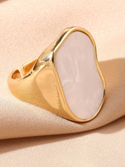 SALTY Women Mother Of Pearl Enamel Ring