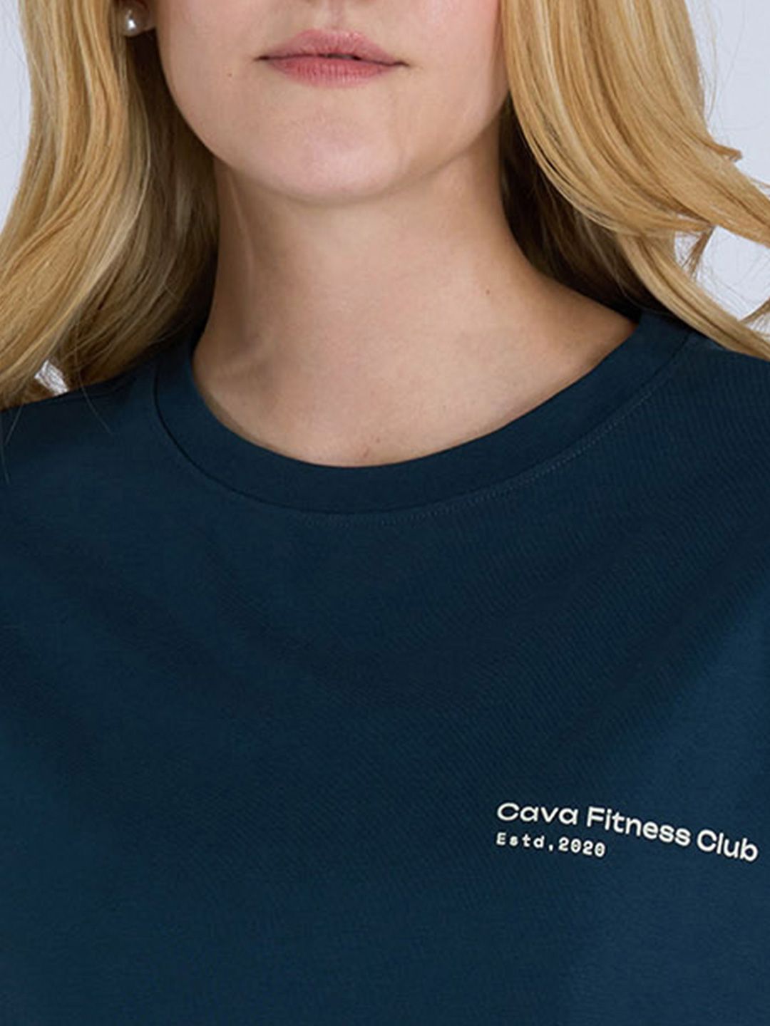 Steel Blue Graphic Oversized Tee - Women