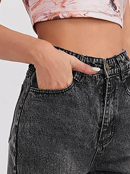 Women Jean Straight Fit High Rise Stretchable Jeans