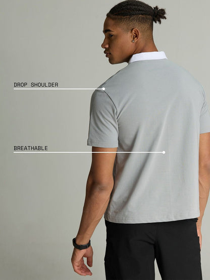 Grey Baseline Polo
