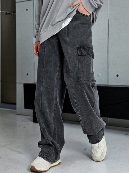 Men Low-Rise Stretchable Cargo  Jeans