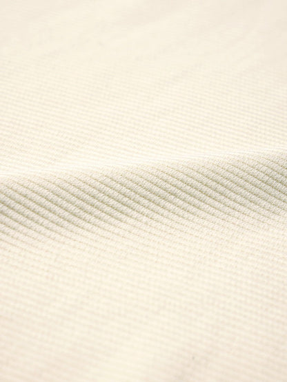 Oversized Solid Off White Polos T-Shirt