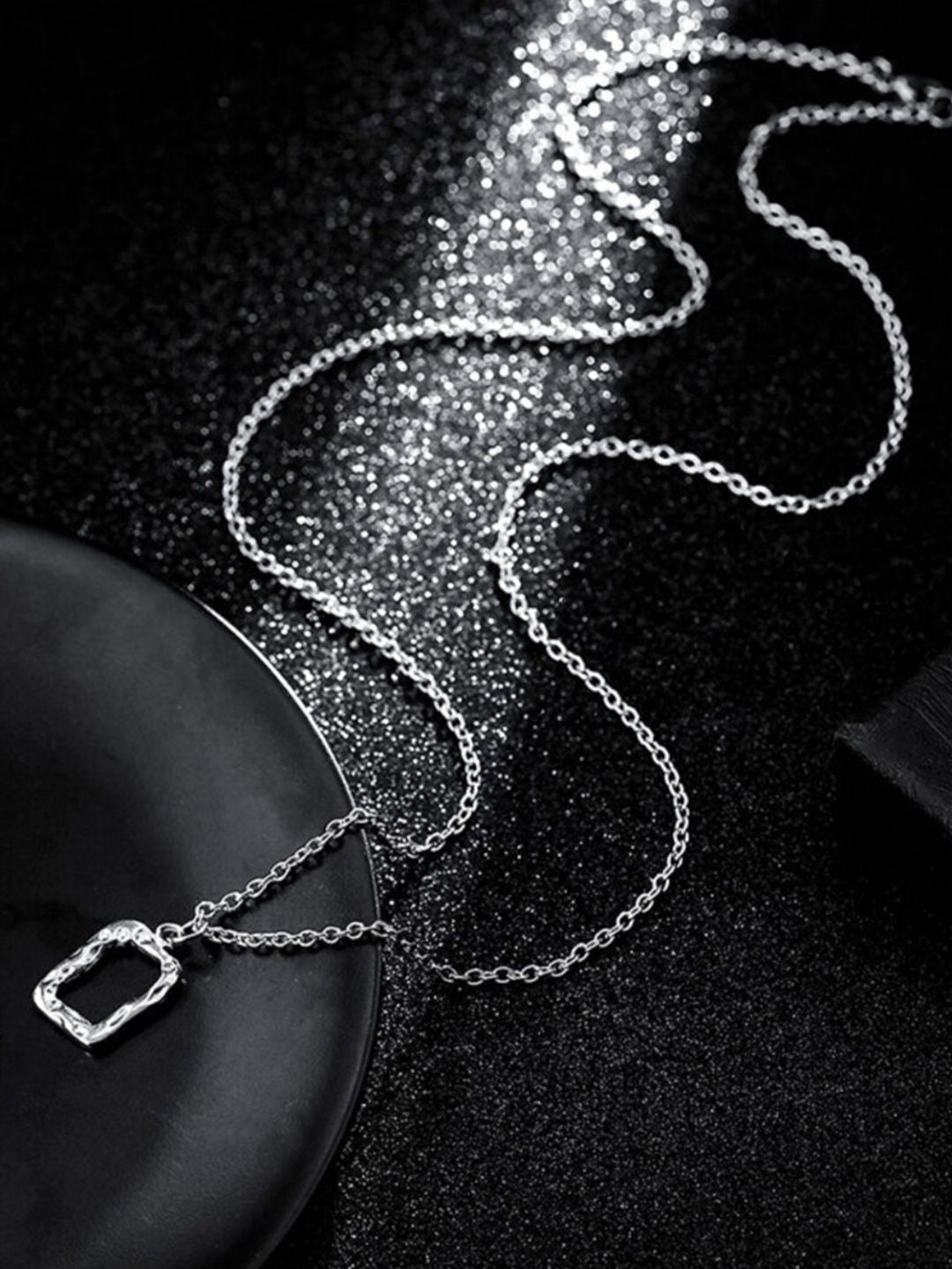 SALTY Men Square Pendants with Chains
