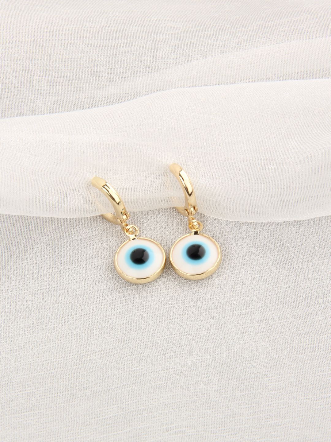 SALTY Brim Wind Evil Eye Contemporary Hoop Earrings