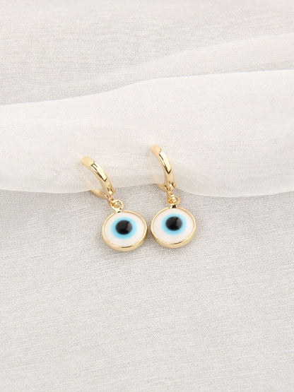 SALTY Brim Wind Evil Eye Contemporary Hoop Earrings