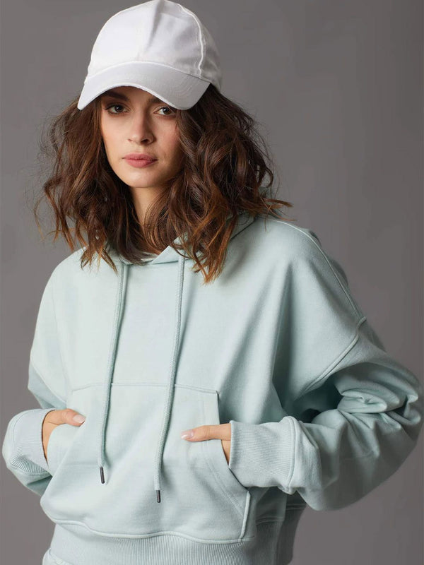 Women Crop Hoodie Sweatshirt