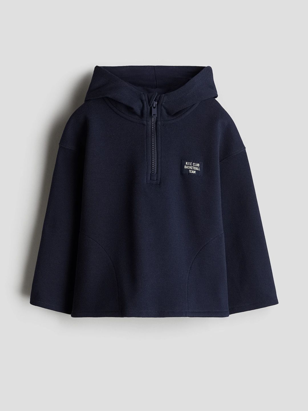 Zip-Top Piqu Hoodie