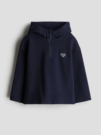 Zip-Top Piqu Hoodie