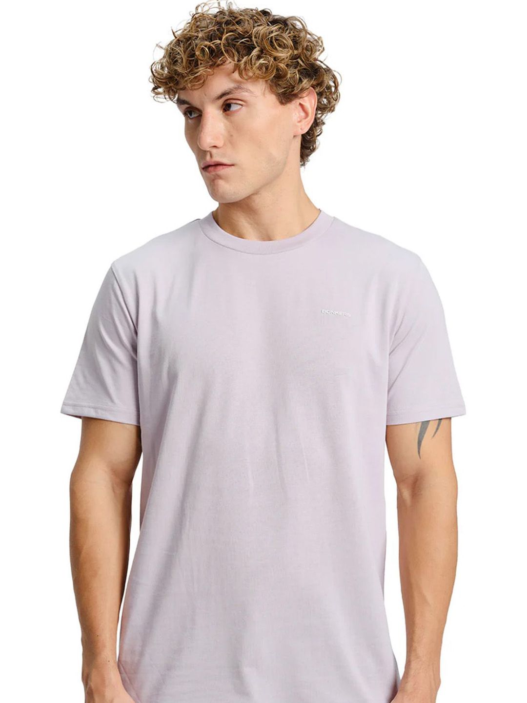 Mist Supima Round Neck Pure Cotton T-Shirt