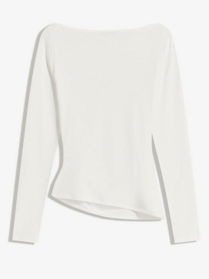 Long sleeve asymmetric T-shirt