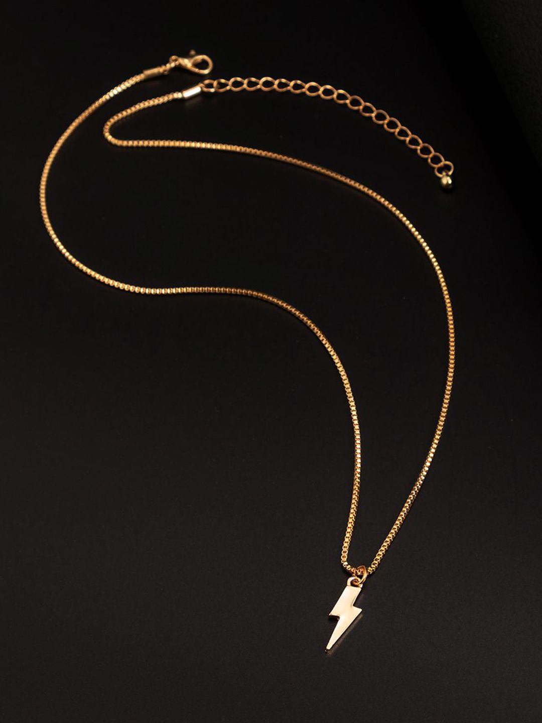 Gold-Plated Contemporary Pendants With Chains