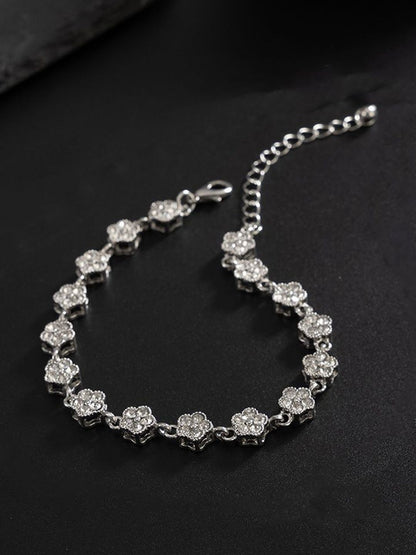 Men Handcrafted Silver-Plated Charm Bracelet