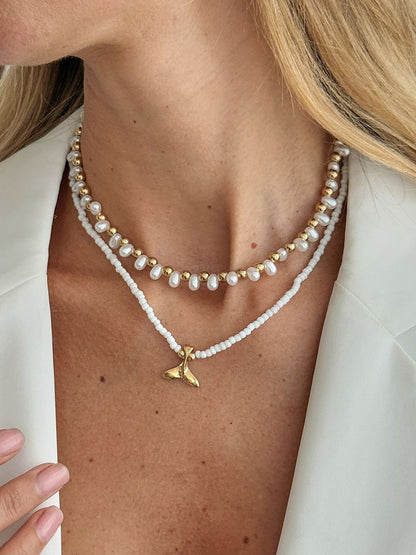 Gold-Plated Enamelled Necklace