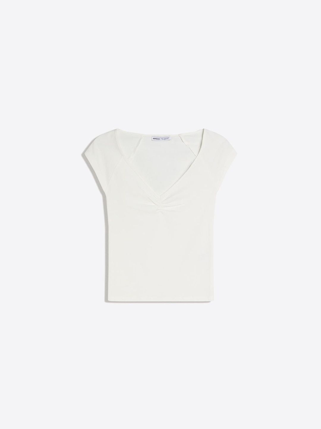 Gathered short sleeve T-shirt