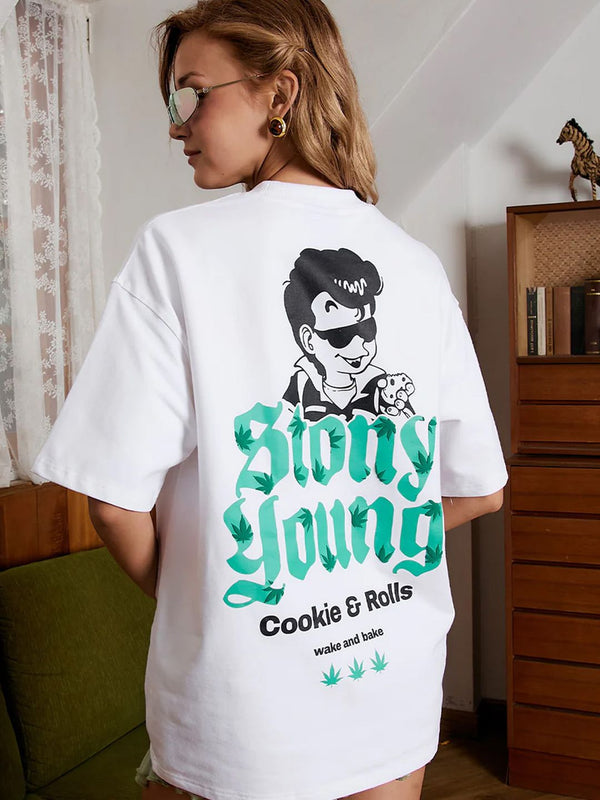 Stony Young Graphic Oversized T-shirt