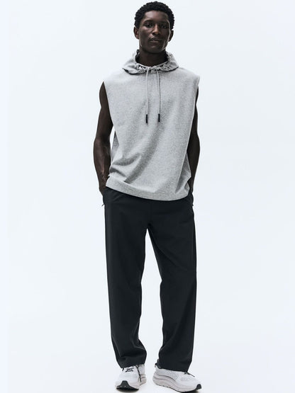 Regular Fit Sleeveless Sports Hoodie with DryMove
