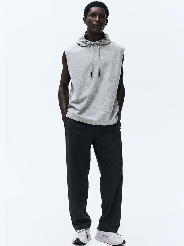 Regular Fit Sleeveless Sports Hoodie with DryMove