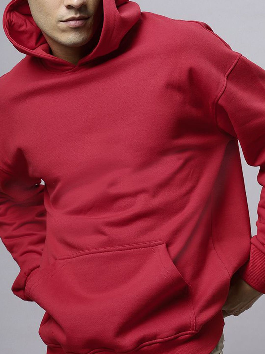 Men Cotton Hooded Long Sleeves Casual Sweatshirt