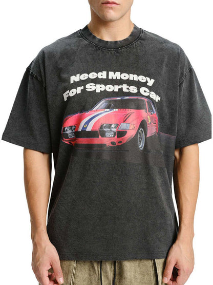 Broken Speedster Graphic Printed Pure Cotton Oversized T-shirt