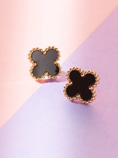 SALTY Stainless Steel Night Clover Detail Jewellery Set