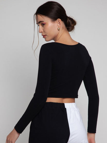 Black And White Split Jogger