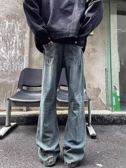 Men Flared Mid-Rise Light Fade Jeans