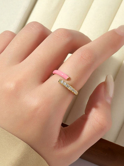 SALTY Stone Studded Delicate Delight Finger Ring
