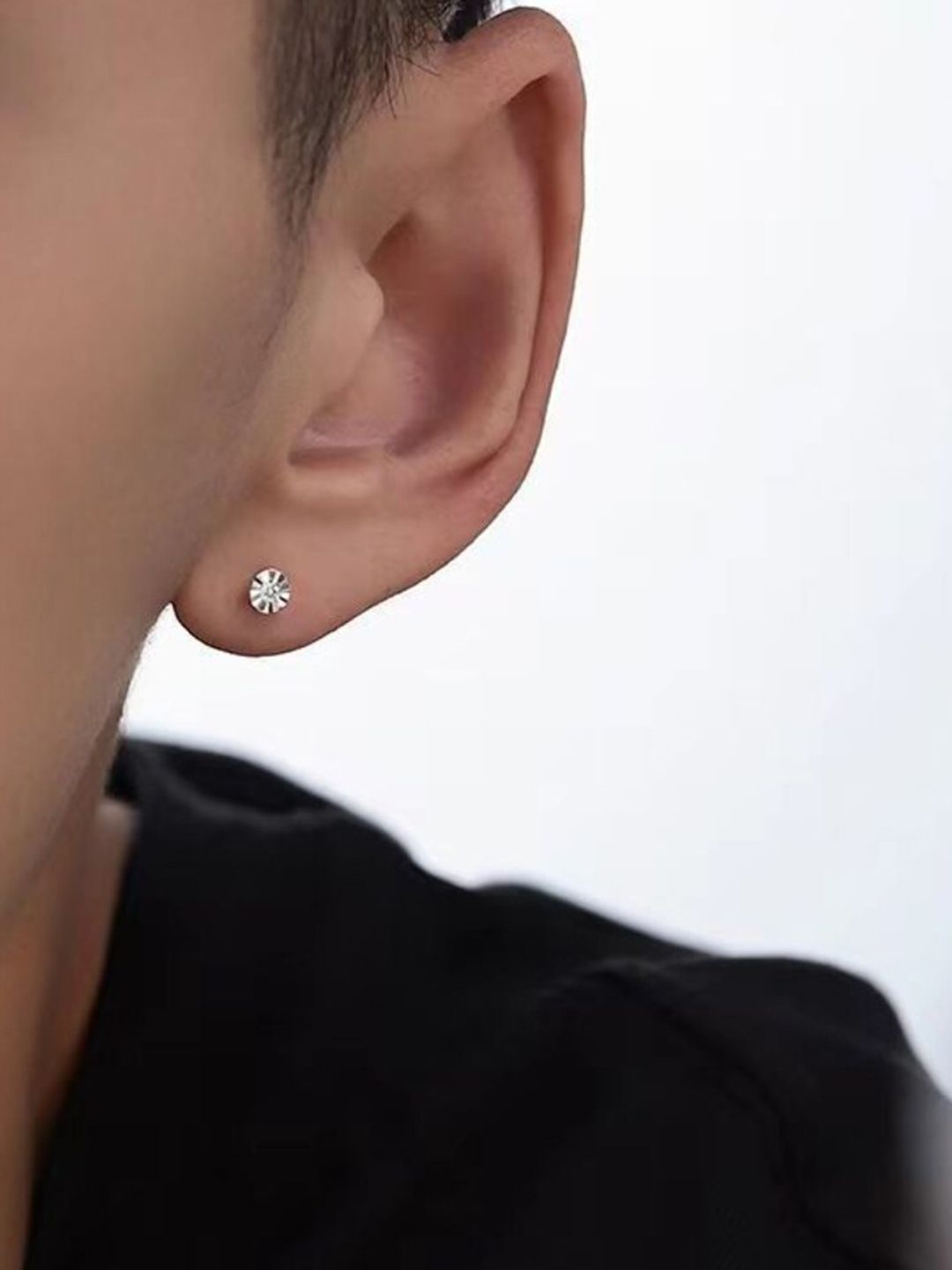 SALTY Stone Studded Circular Studs Earrings