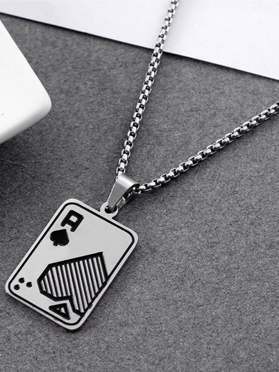 SALTY Stainless Steel Ace Pendant with Chain