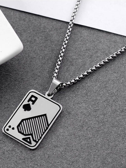 SALTY Stainless Steel Ace Pendant with Chain