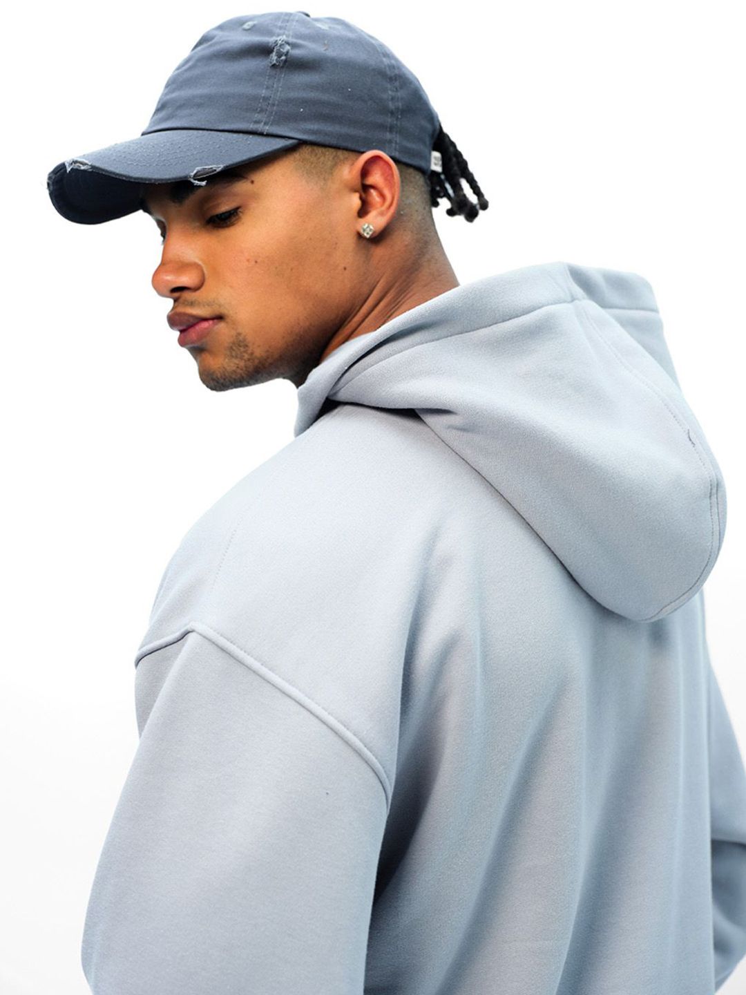 Men Grey Wear A Hug Oversized Hoodie