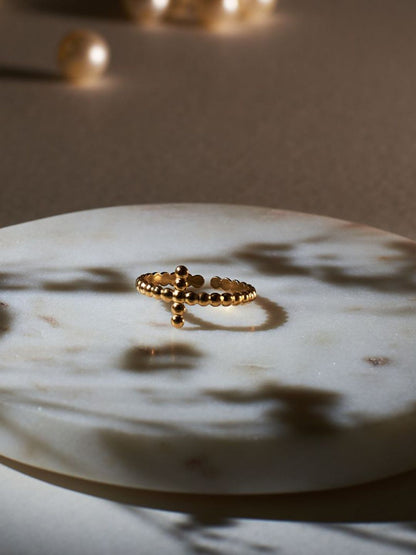 SALTY Women Matrix Cross Finger Ring
