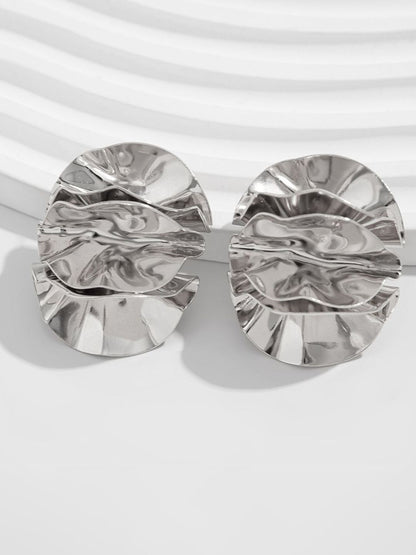 Silver-Plated Contemporary Studs