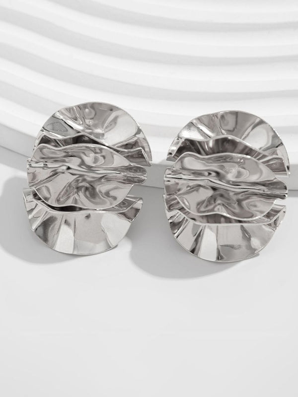 Silver-Plated Contemporary Studs