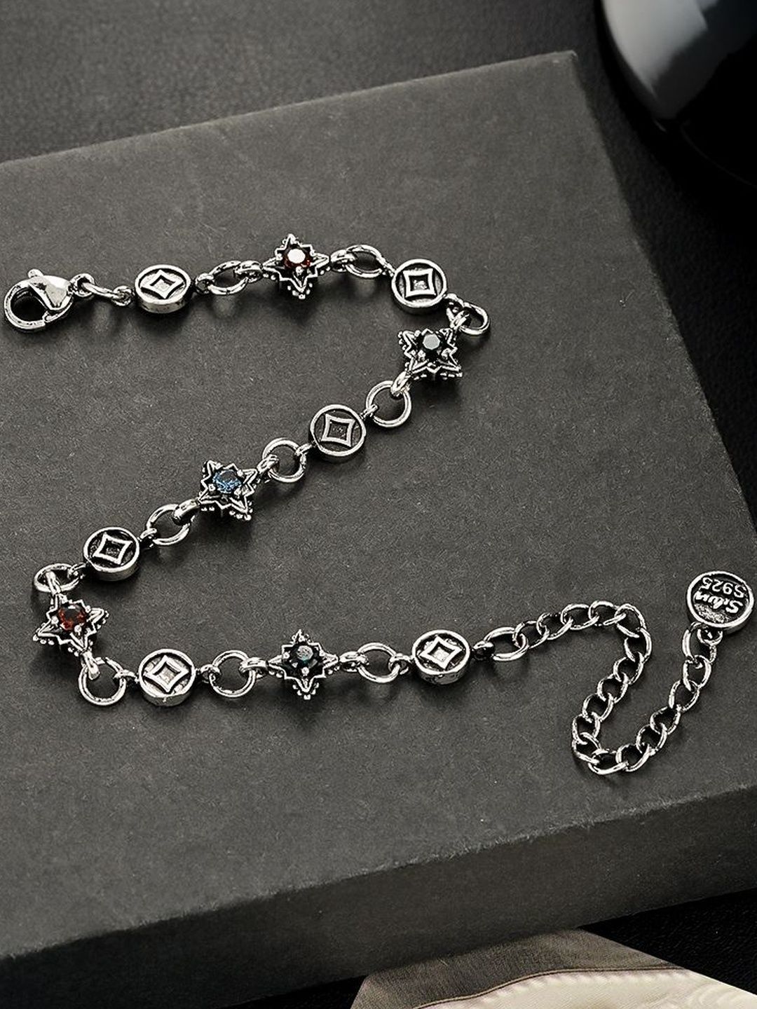 Men Silver-Plated Armlet Bracelet