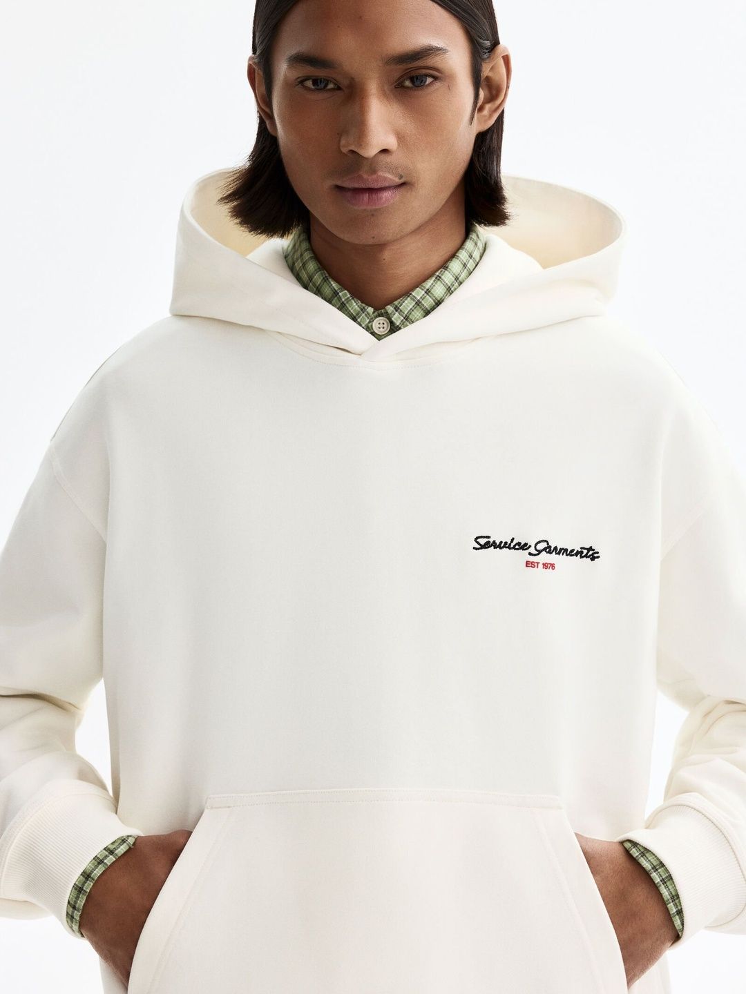 Loose Fit Motif-Detail Hoodie