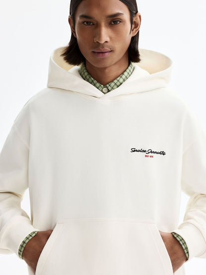 Loose Fit Motif-Detail Hoodie