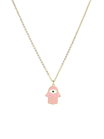 SALTY Stainless Steel Humsa Evil Eye Chain