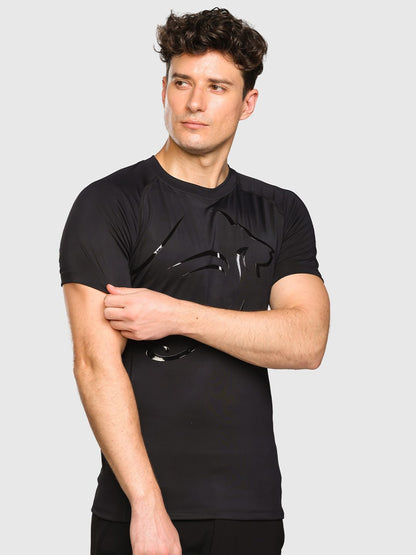 Men Graphic Printed Round Neck Compression T-shirt