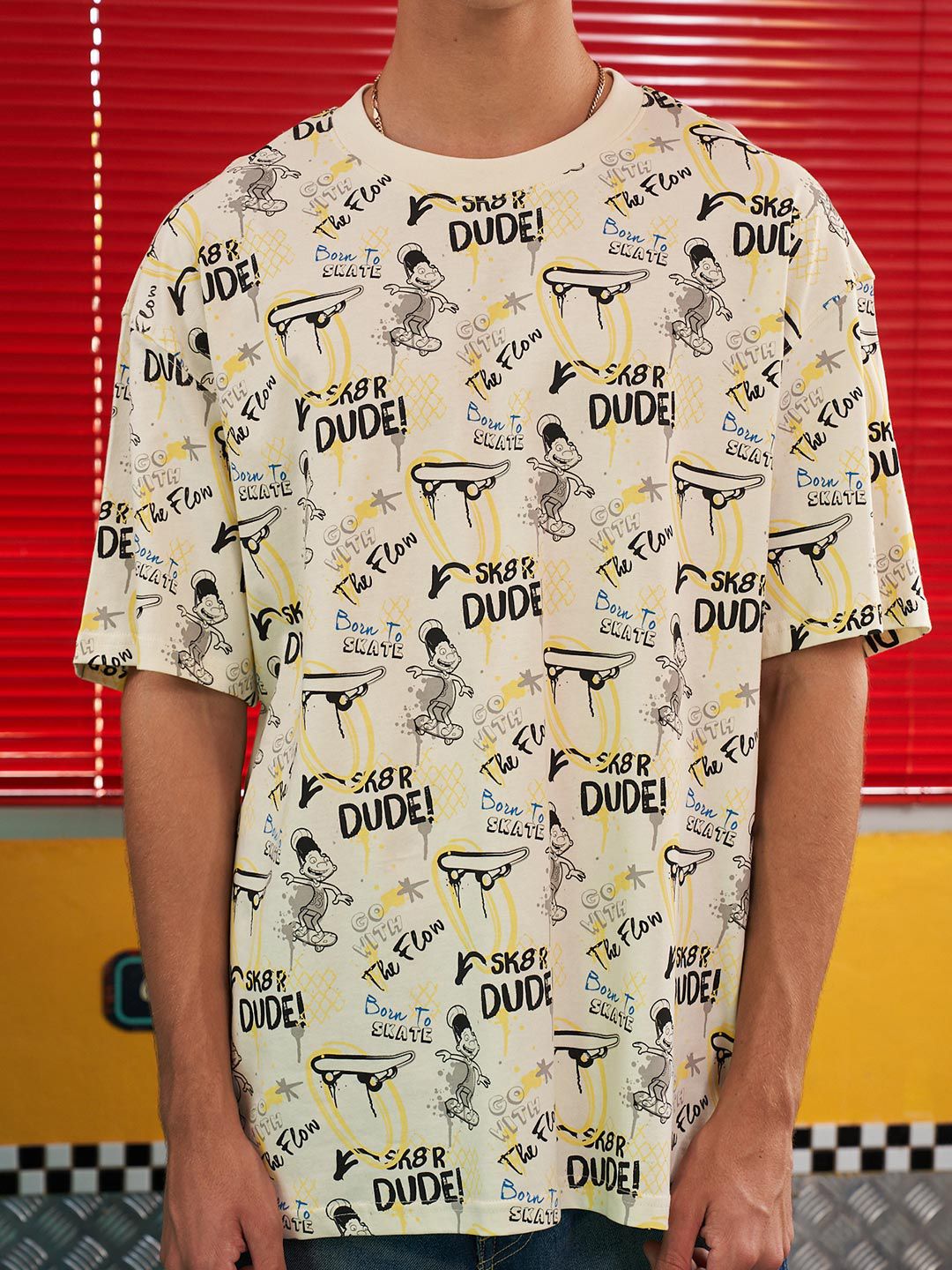 Humour and Comic Printed Oversized T-Shirt