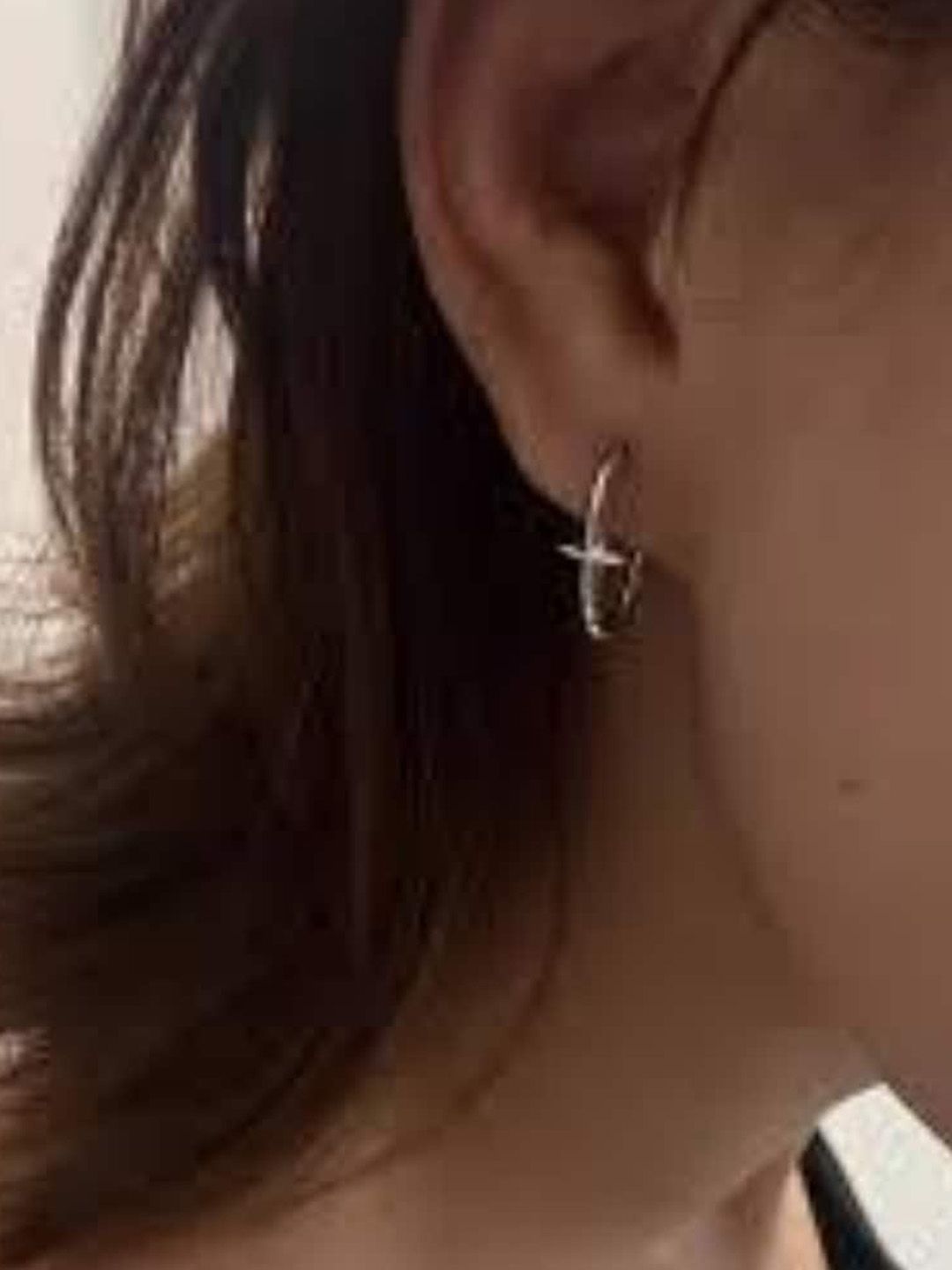 SALTY Silver-Plated Circular Hoop Earrings